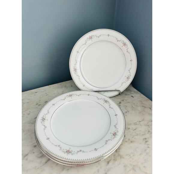 (4) Mint Noritake Fairmont 6102 Dinner Plates 10 1/2" Vintage Retired - Picture 1 of 14